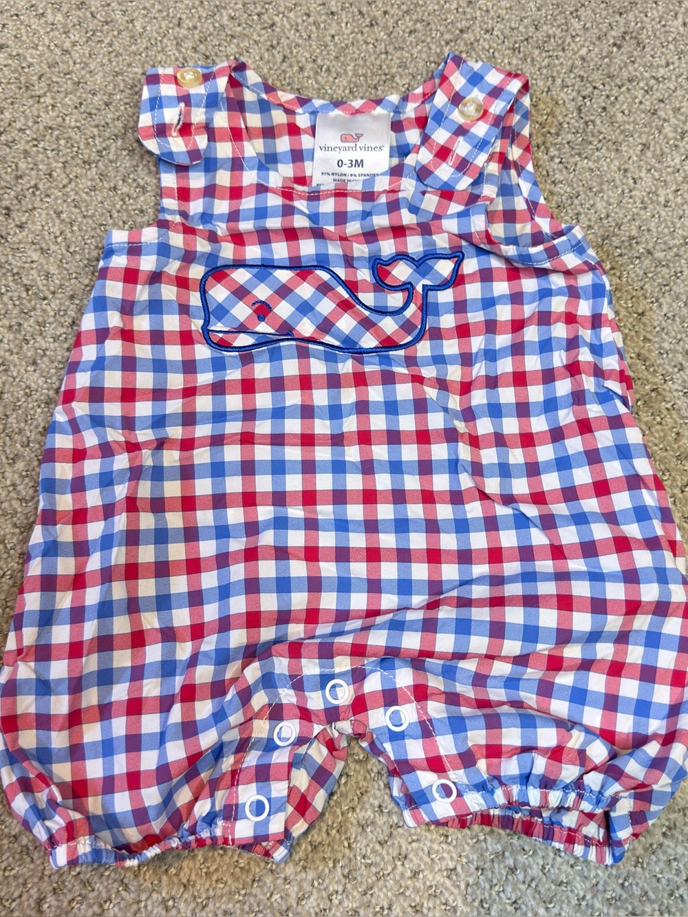 Vineyard Vines 0-3 Red White Blue 4th of July American Bubble Romper